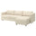 VIMLE 3-seat sofa-bed with chaise longue, Knäbäck light beige, 271 cm