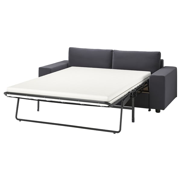 VIMLE 2-seat sofa-bed, with wide armrests/Djuparp dark grey