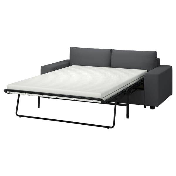 VIMLE 2-seat sofa-bed, with wide armrests/Hallarp grey, 204 cm
