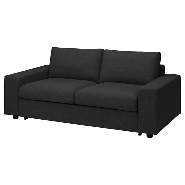 VIMLE - 2-seater sofa bed, with wide armrests/Hillared anthracite ,