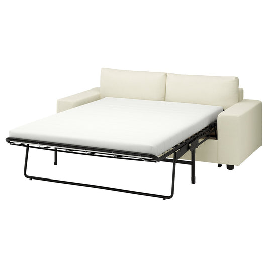 VIMLE 2-seat sofa-bed, with wide armrests/Johanneshov off-white, 204 cm