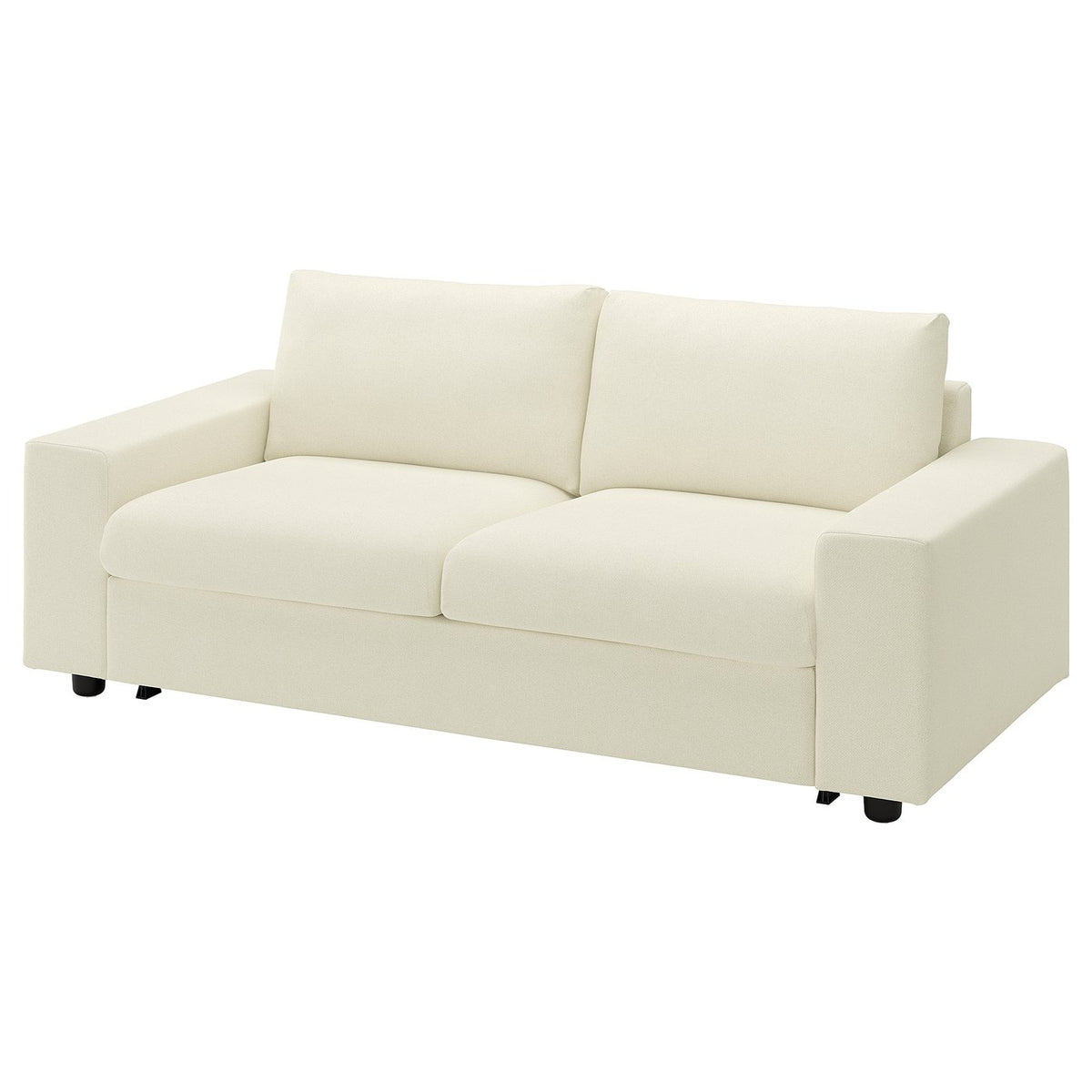 VIMLE 2-seat sofa-bed, with wide armrests/Johanneshov off-white, 204 cm
