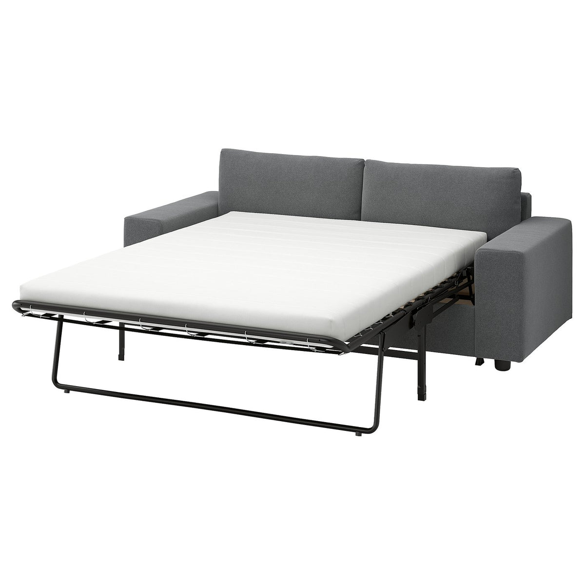 VIMLE 2-seat sofa-bed, with wide armrests/Johanneshov dark grey, 204 cm