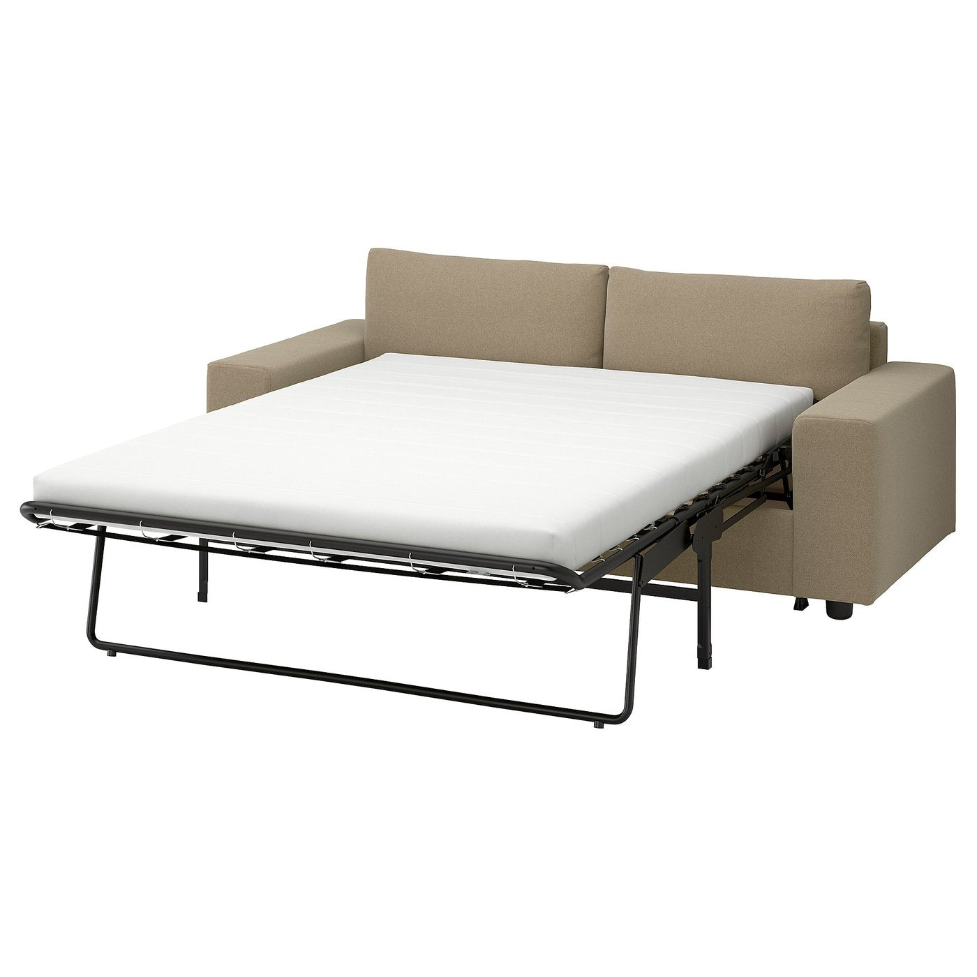 VIMLE 2-seat sofa-bed, with wide armrests/Johanneshov brown-beige, 204 cm