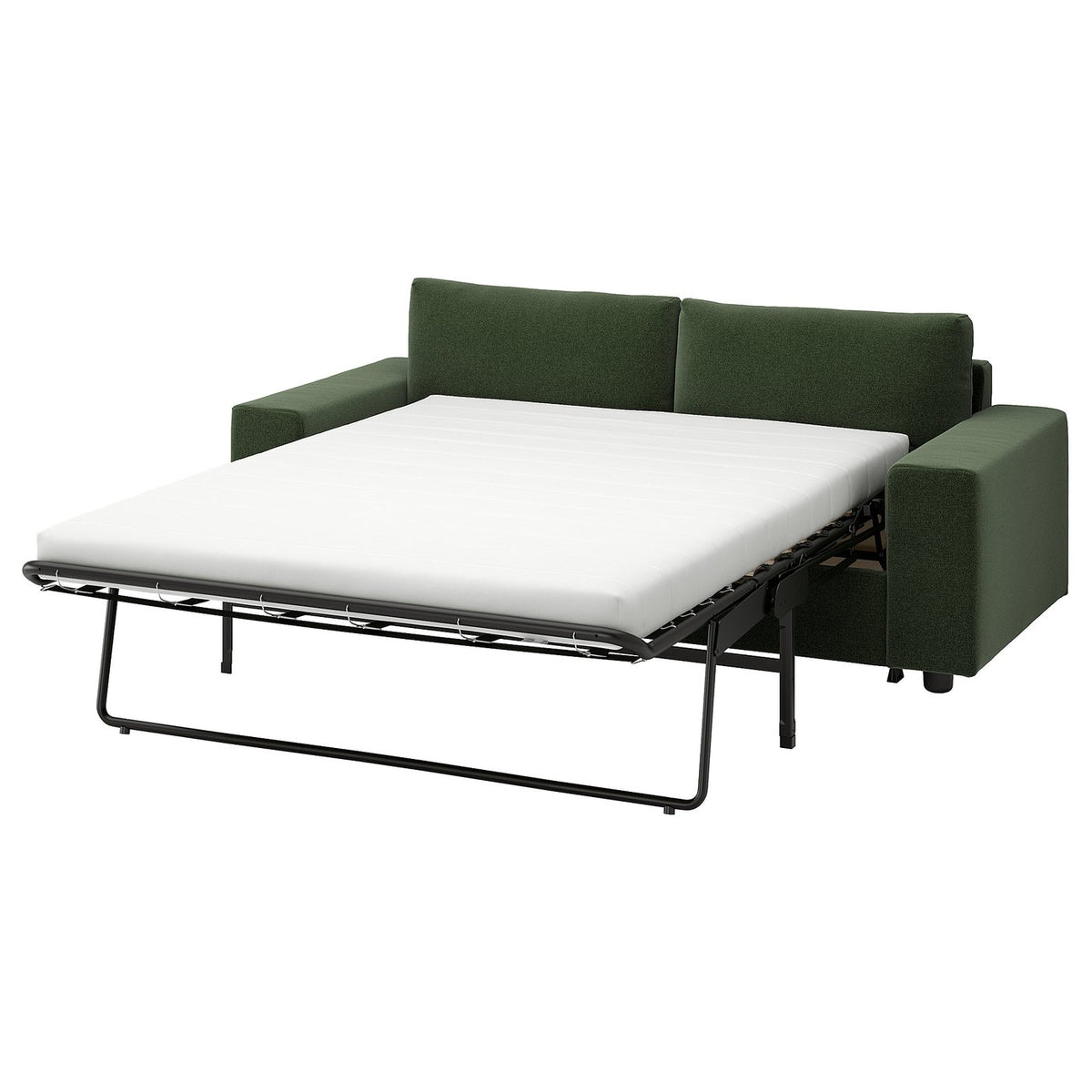 VIMLE 2-seat sofa-bed, with wide armrests/Johanneshov dark green, 204 cm