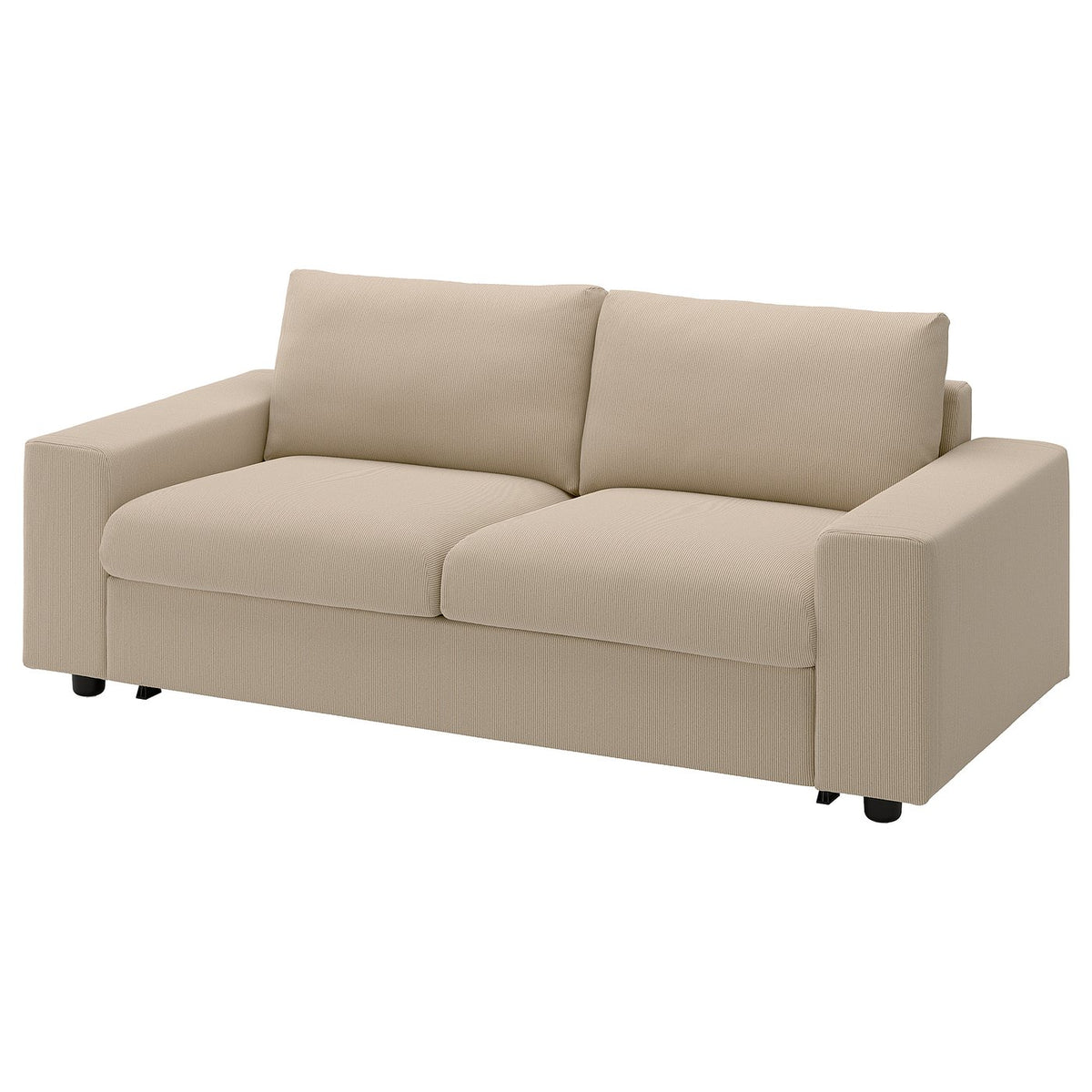 VIMLE 2-seat sofa-bed, with wide armrests/Kelinge beige, 204 cm