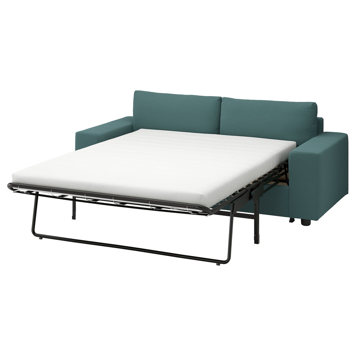 VIMLE 2-seat sofa-bed, with wide armrests/Kelinge grey-turquoise, 204 cm