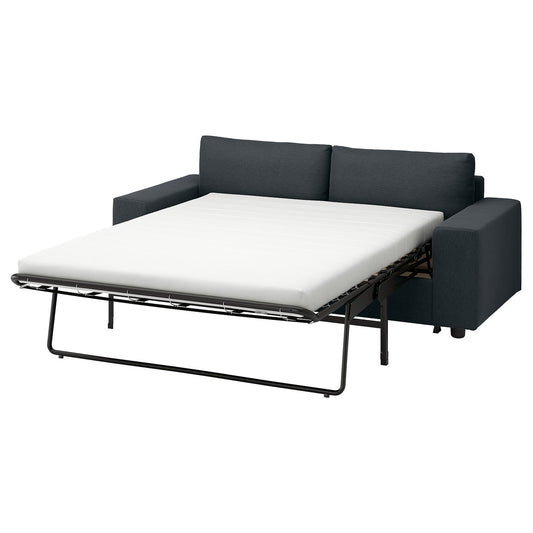 VIMLE 2-seat sofa-bed, with wide armrests/Knäbäck anthracite, 204 cm