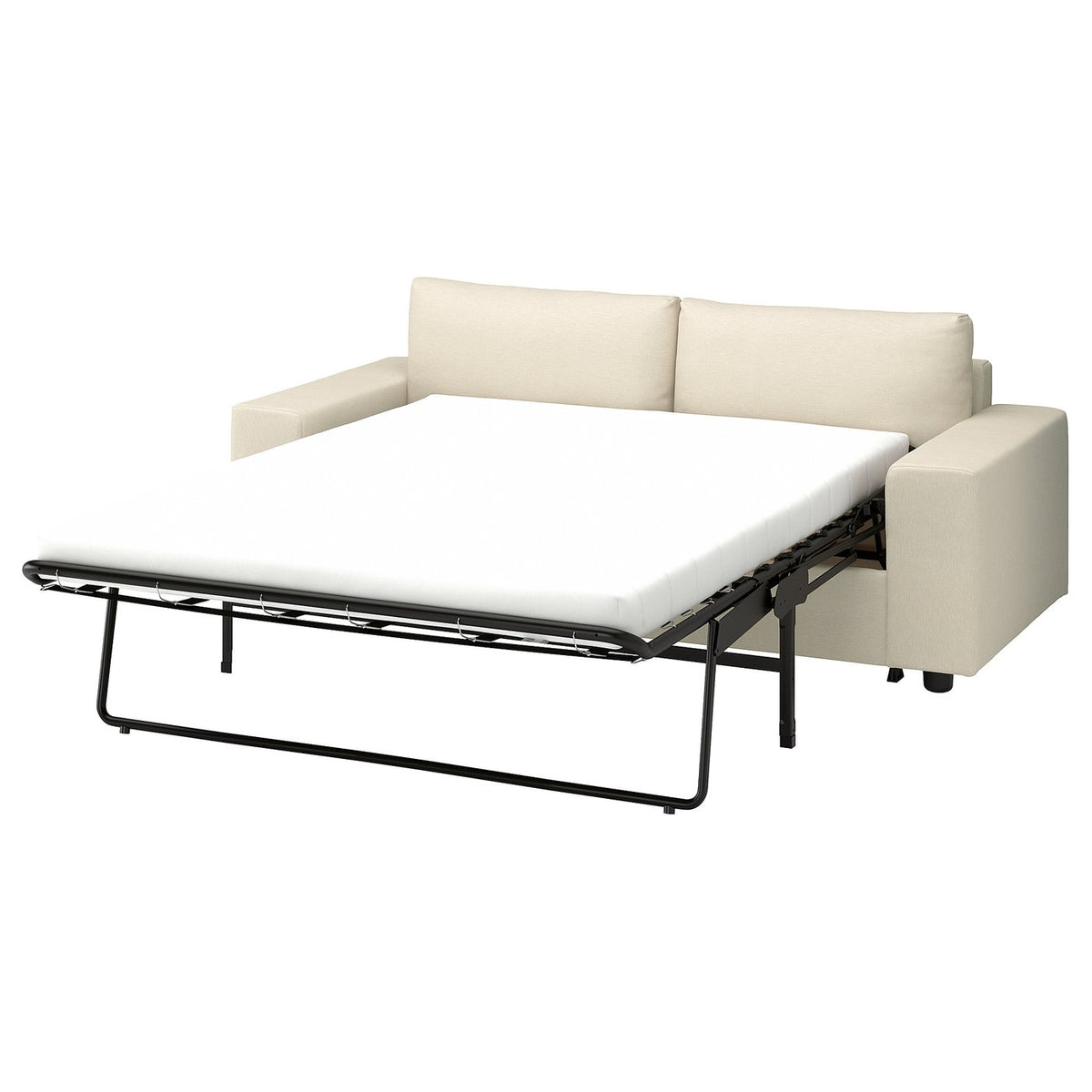 VIMLE 2-seat sofa-bed, with wide armrests/Knäbäck light beige, 204 cm
