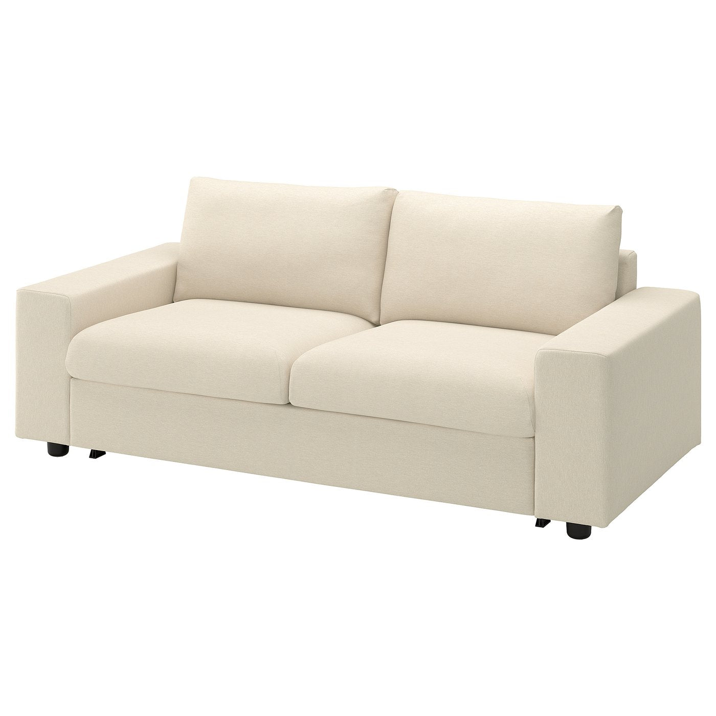 VIMLE 2-seat sofa-bed, with wide armrests/Knäbäck light beige, 204 cm