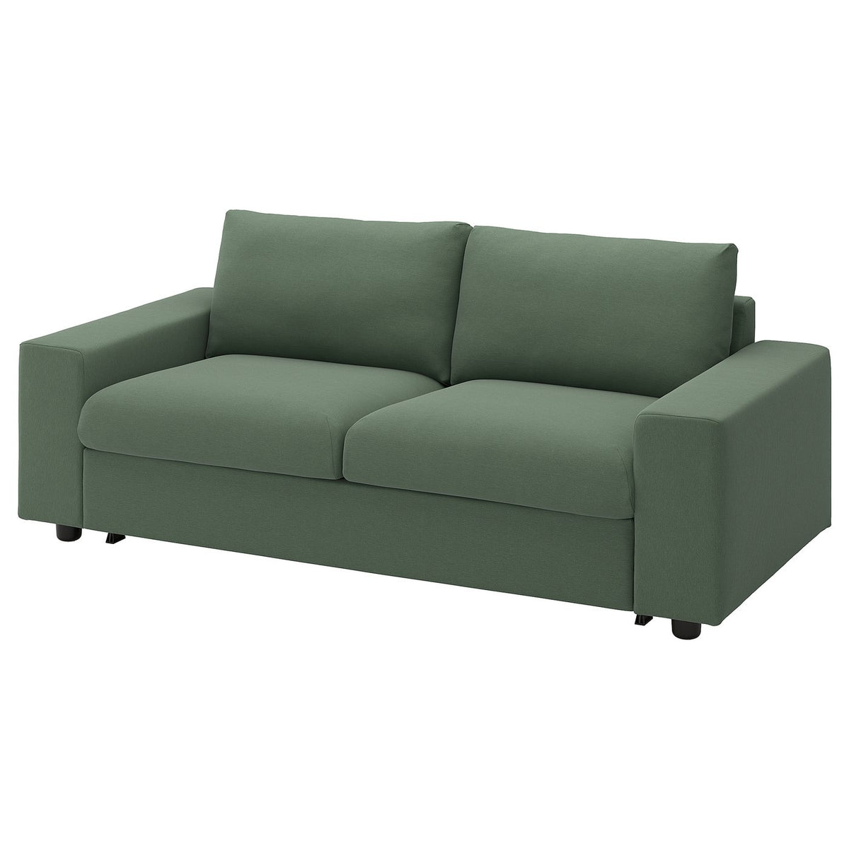 VIMLE 2-seat sofa-bed, with wide armrests/Knäbäck grey-green, 204 cm