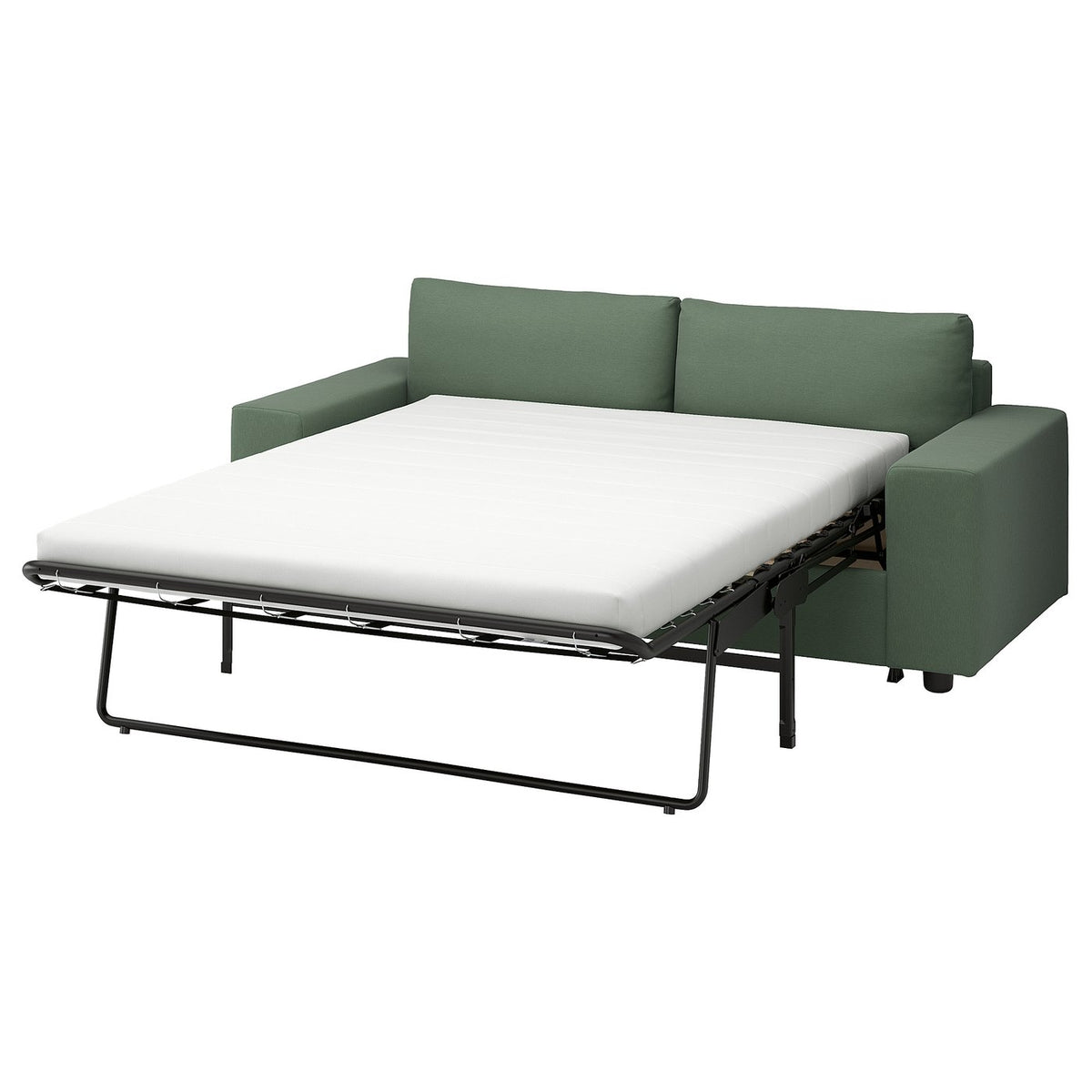 VIMLE 2-seat sofa-bed, with wide armrests/Knäbäck grey-green, 204 cm