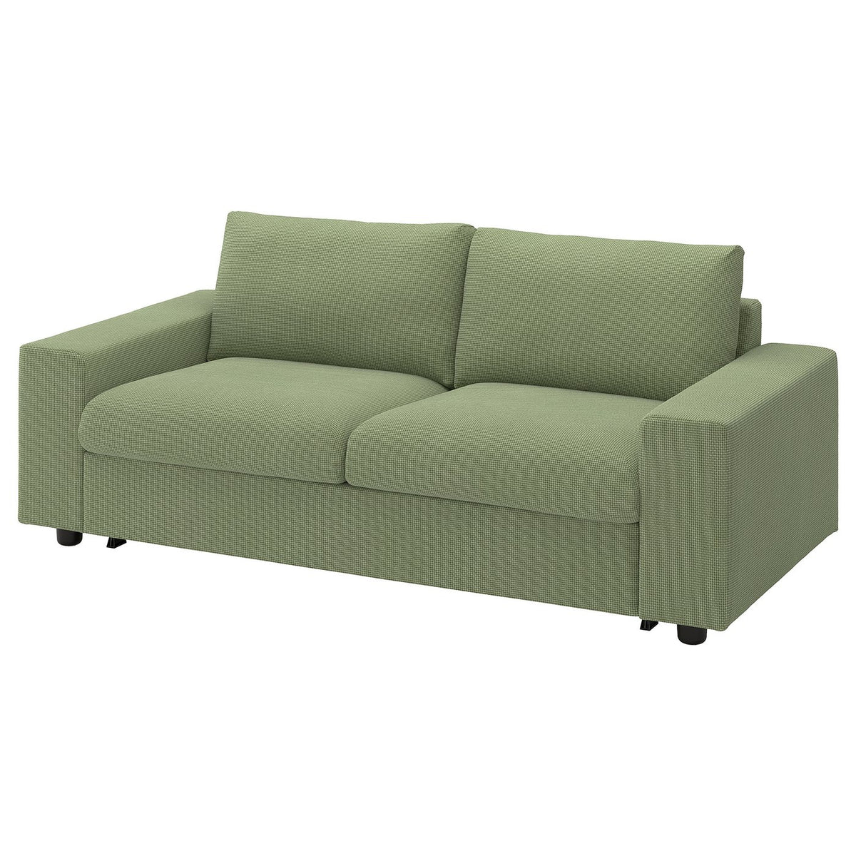VIMLE 2-seat sofa-bed, with wide armrests/Mosshed grey-green, 204 cm