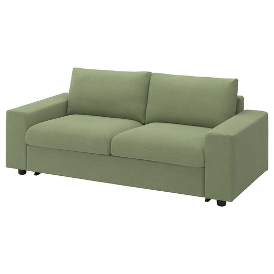 VIMLE 2-seat sofa-bed, with wide armrests/Mosshed grey-green, 204 cm