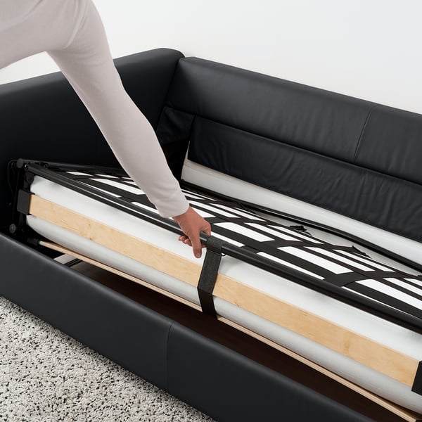 VIMLE 2-seat sofa-bed, Grann/Bomstad black, 200x140 cm