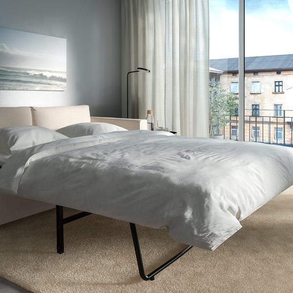 VIMLE 2-seat sofa-bed, Gunnared beige, 190 cm