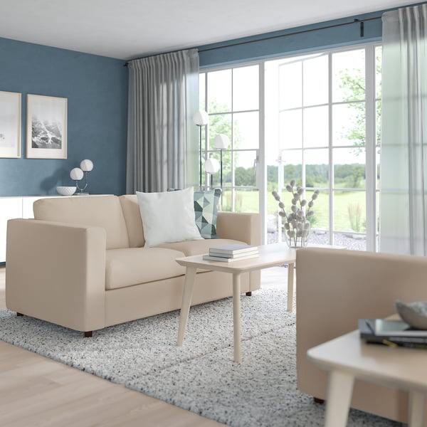 VIMLE 2-seat sofa-bed, Hallarp beige, 190 cm