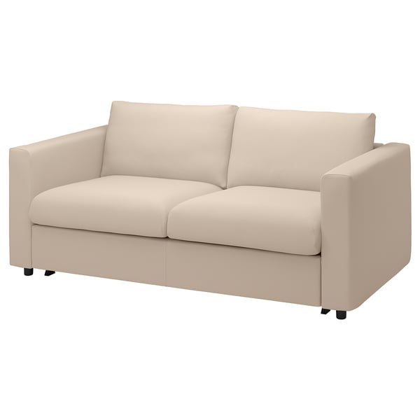 VIMLE 2-seat sofa-bed, Hallarp beige, 200x140 cm