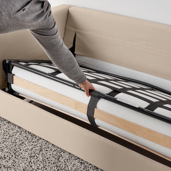 VIMLE 2-seat sofa-bed, Hallarp beige, 190 cm