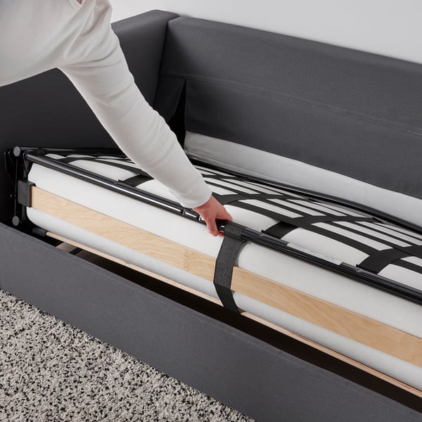 VIMLE - 2-seater sofa bed, Hallarp grey ,