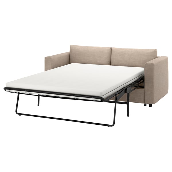 VIMLE 2-seat sofa-bed, Hillared beige, 200x140 cm