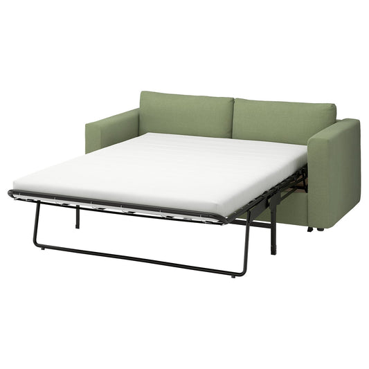 VIMLE 2-seat sofa-bed, Mosshed grey-green, 190 cm