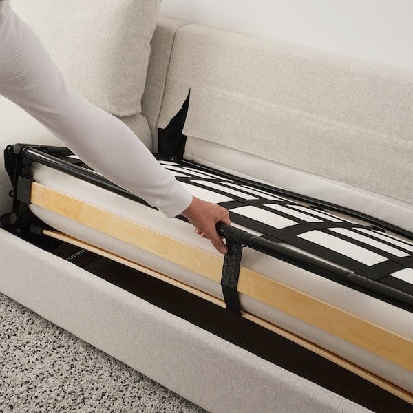 Ikea VIMLE - 3-seater sofa bed, with wide armrests/Gunnared beige ,