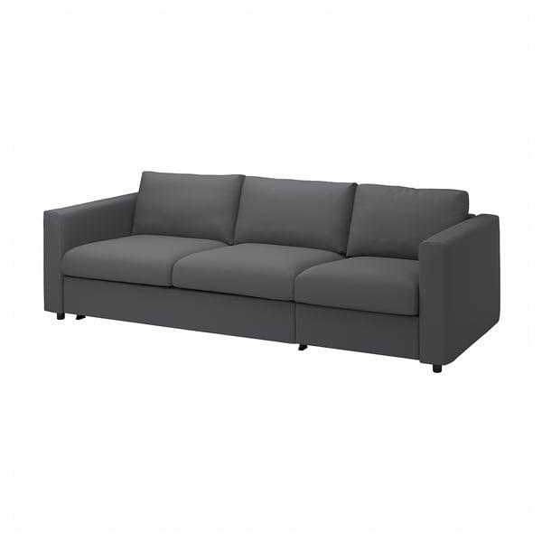 VIMLE 3-seat sofa-bed, Hallarp grey, 261 cm