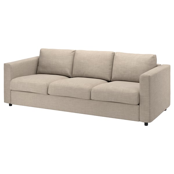 VIMLE - 3-seater sofa bed, Hillared beige ,