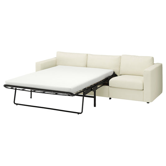 VIMLE 3-seat sofa-bed, Johanneshov off-white, 261 cm