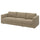 VIMLE 3-seat sofa-bed, Johanneshov brown-beige, 261 cm