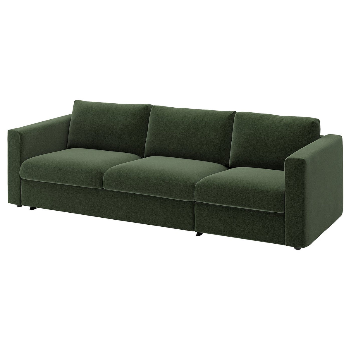 VIMLE 3-seat sofa-bed, Johanneshov dark green, 261 cm