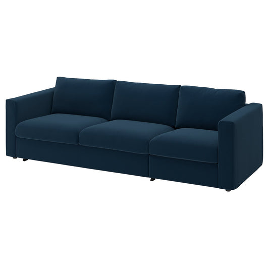 VIMLE 3-seat sofa-bed, Kelinge dark blue, 261 cm