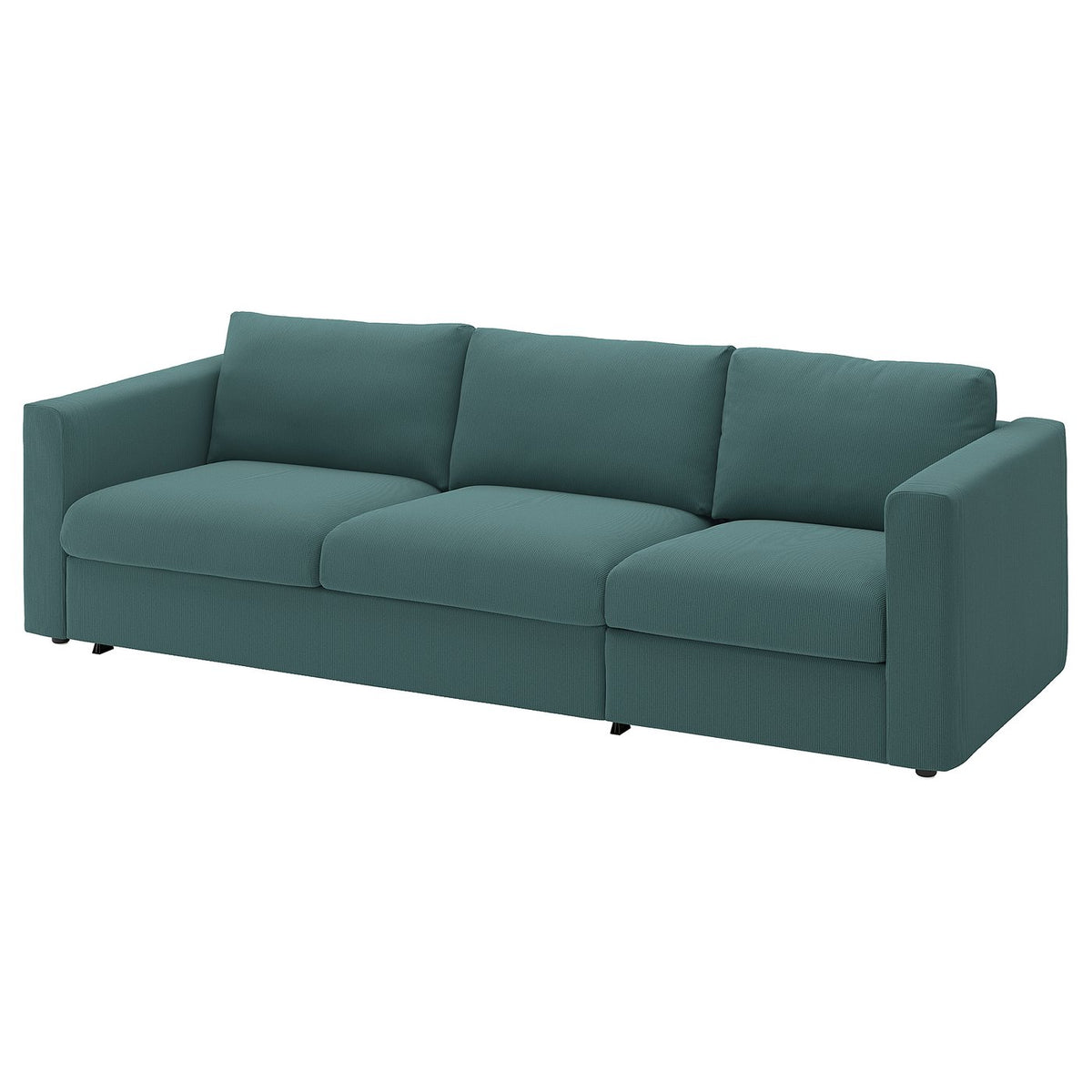 VIMLE 3-seat sofa-bed, Kelinge grey-turquoise, 261 cm