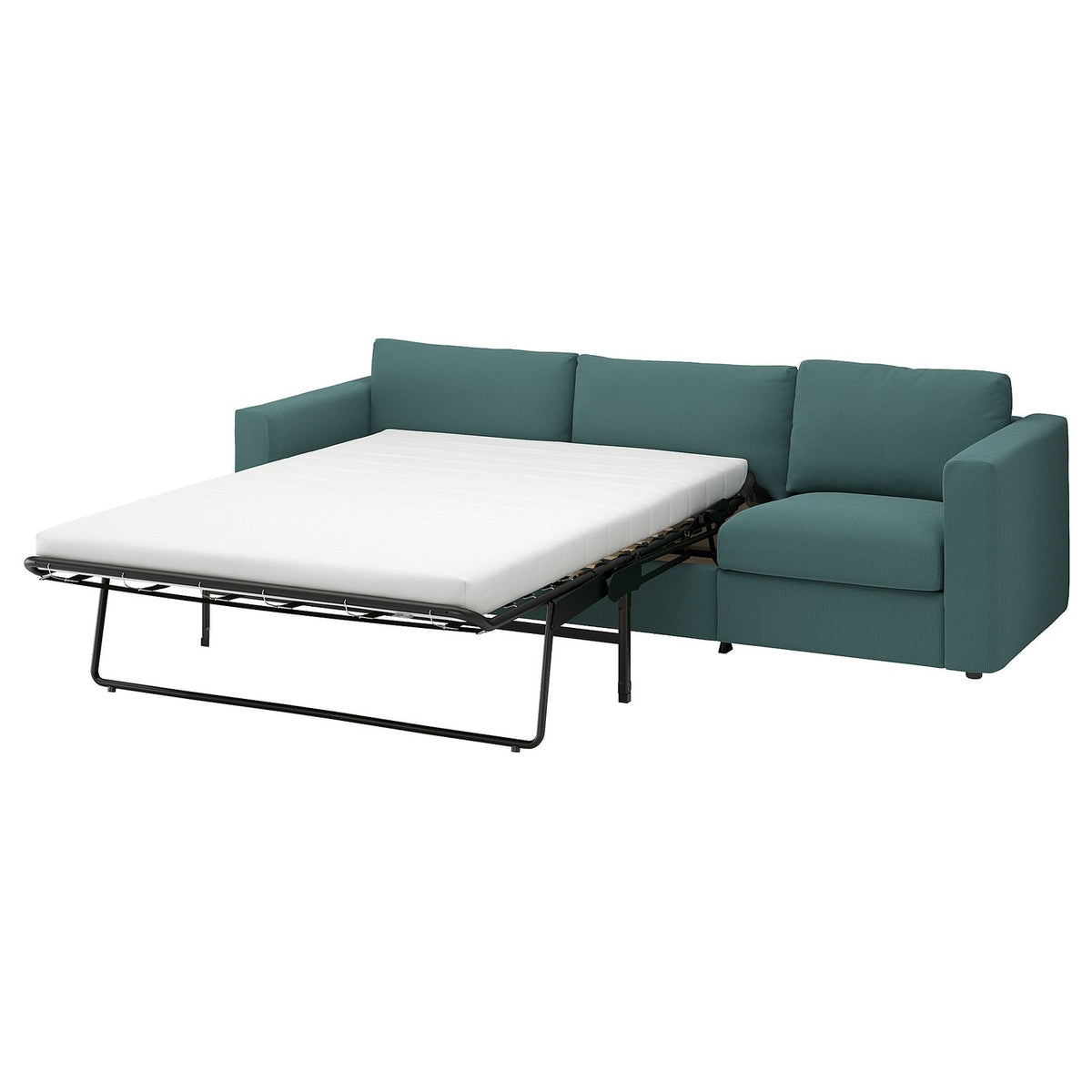 VIMLE 3-seat sofa-bed, Kelinge grey-turquoise, 261 cm