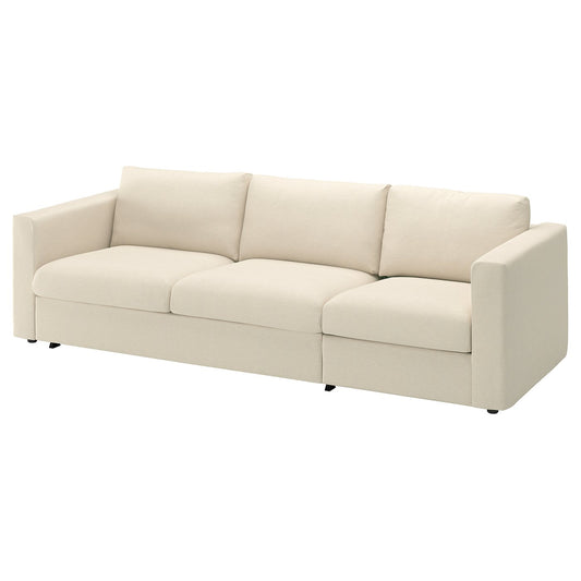 VIMLE 3-seat sofa-bed, Knäbäck light beige, 261 cm