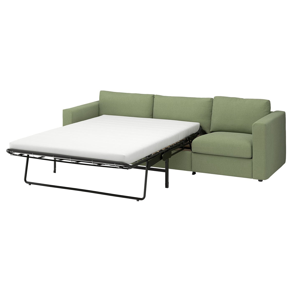VIMLE 3-seat sofa-bed, Mosshed grey-green, 261 cm