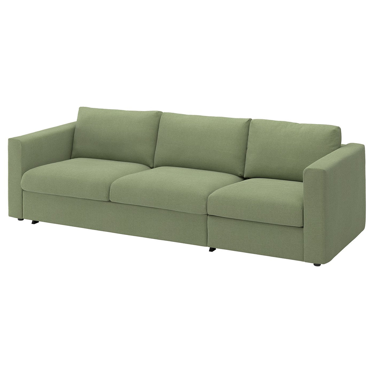VIMLE 3-seat sofa-bed, Mosshed grey-green, 261 cm