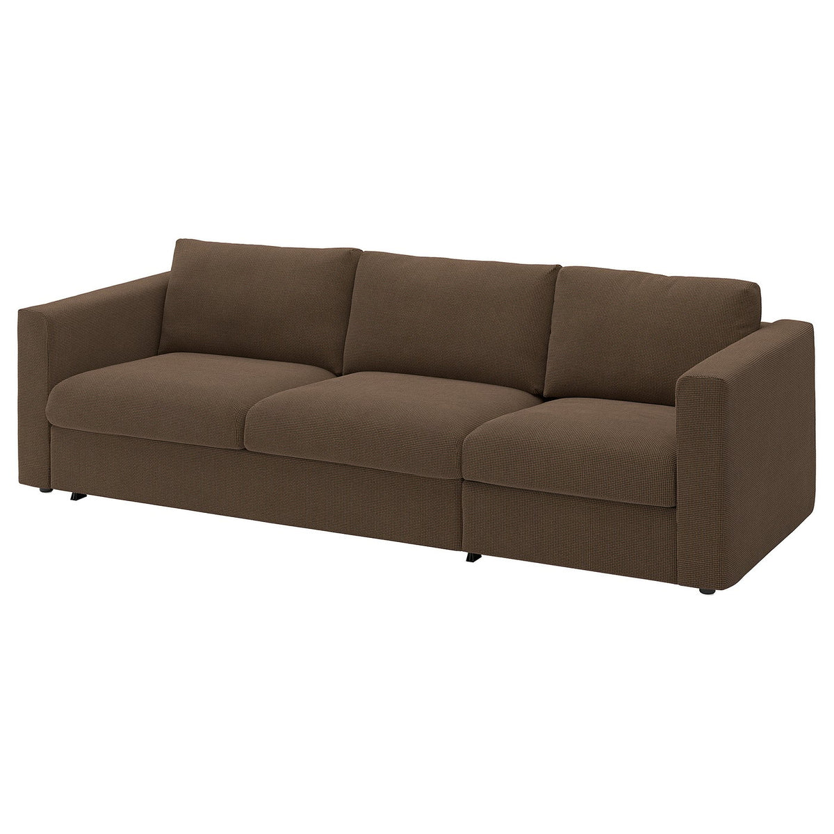 VIMLE 3-seat sofa-bed, Mosshed dark brown, 261 cm