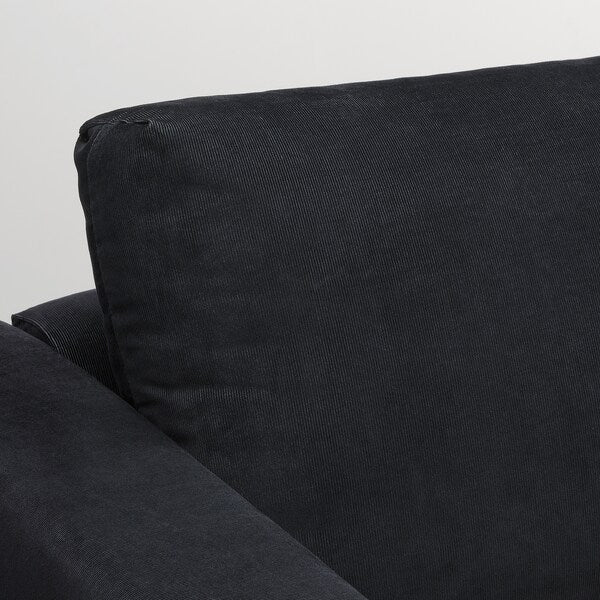 VIMLE - 5-seater sofa bed/chaise-lon, Saxemara blue-black ,