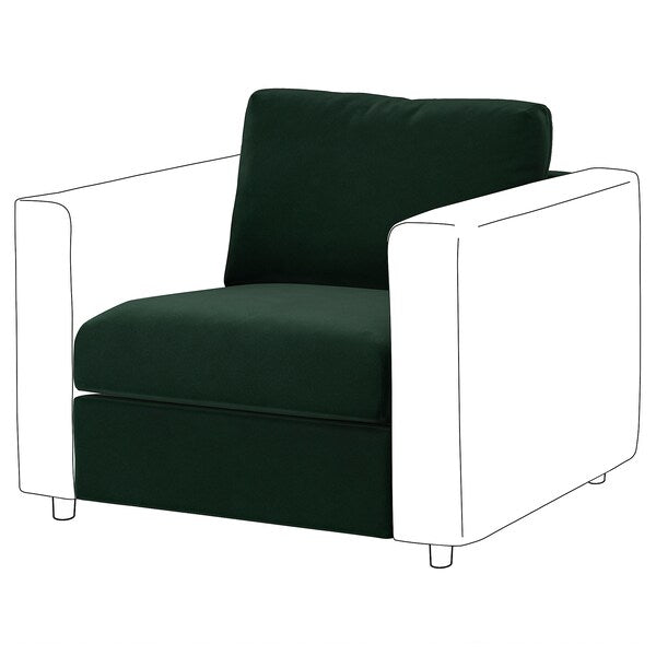 VIMLE - 1-seater element, Djuparp dark green ,