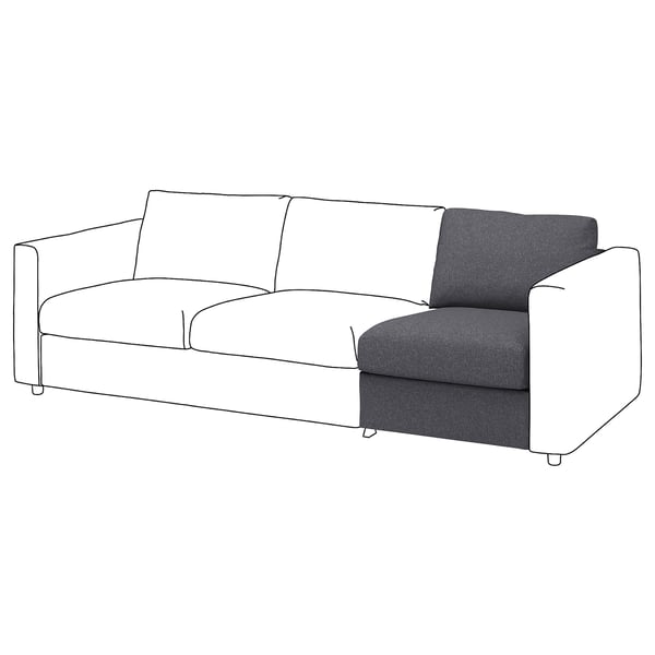 VIMLE 1-seat section, Gunnared medium grey, 71 cm