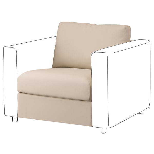 VIMLE 1-seat section, Hallarp beige, 71 cm