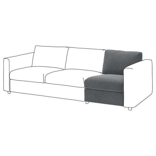 VIMLE 1-seat section, Johanneshov dark grey, 71 cm