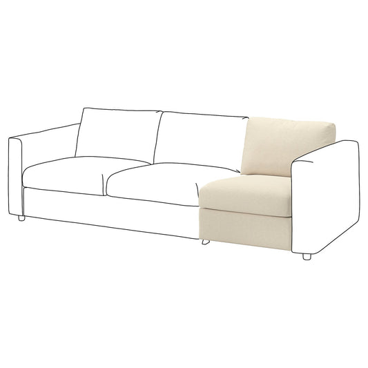 VIMLE 1-seat section, Knäbäck light beige, 71 cm