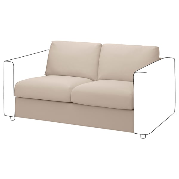 VIMLE 2-seat section, Hallarp beige, 141x83x98 cm
