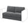 VIMLE 2-seat section, Johanneshov dark grey, 141 cm