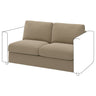 VIMLE 2-seat section, Johanneshov brown-beige, 141 cm