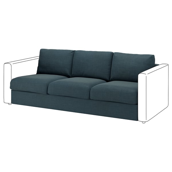 VIMLE 3-seat section, Hillared dark blue, 211 cm