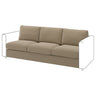 VIMLE 3-seat section, Johanneshov brown-beige, 211 cm